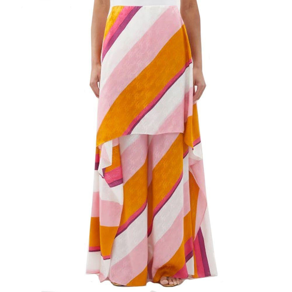 Fendi Ff Color-Block Draped Trousers FE-8736388350164-42