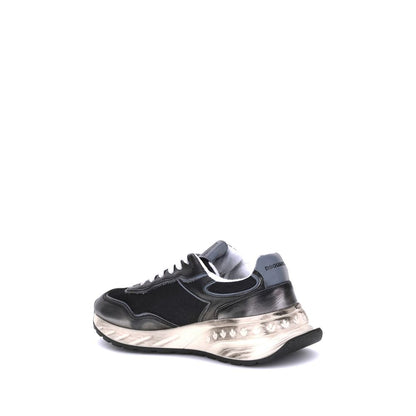 Dsquared² Black Calf Leather Bos Taurus Athletic Sneakers