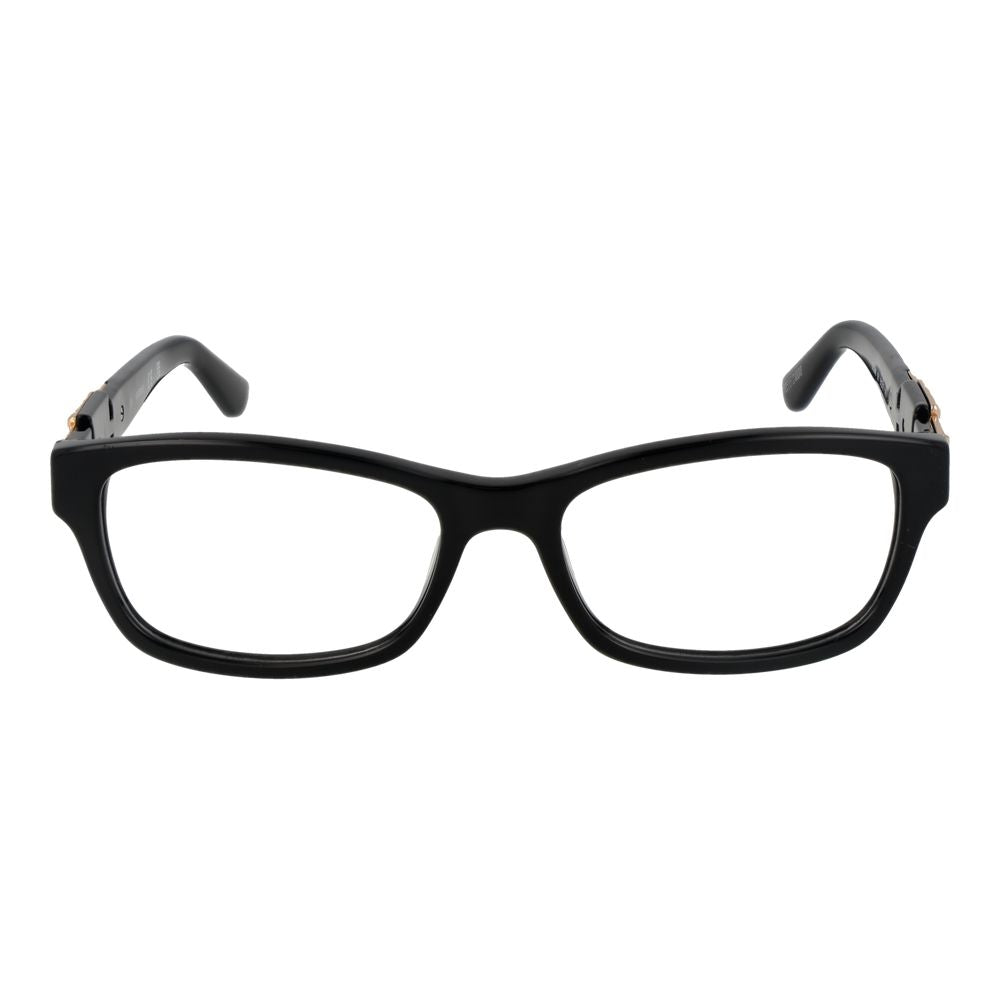 Guess Black Women Glasses Frame, full-rim acetate, rectangle style, black color, includes branded case, 51-16-145 size.