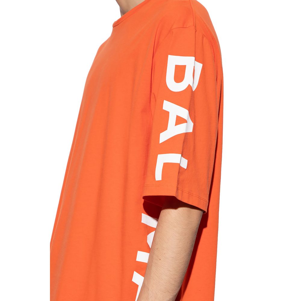 Balmain Orange Cotton Men's T-Shirt