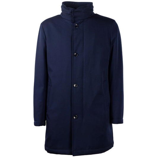 Made in Italy Blue Wool Jacket LO-11371-IT46 | S