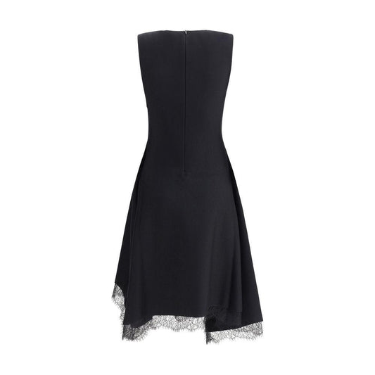 Alexander McQueen Asymmetric midi Dress AL-839750Q1BEG1010-M
