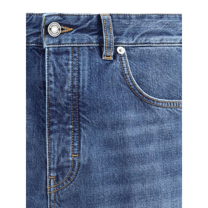 Givenchy Blue Cotton Straight-Leg Jeans