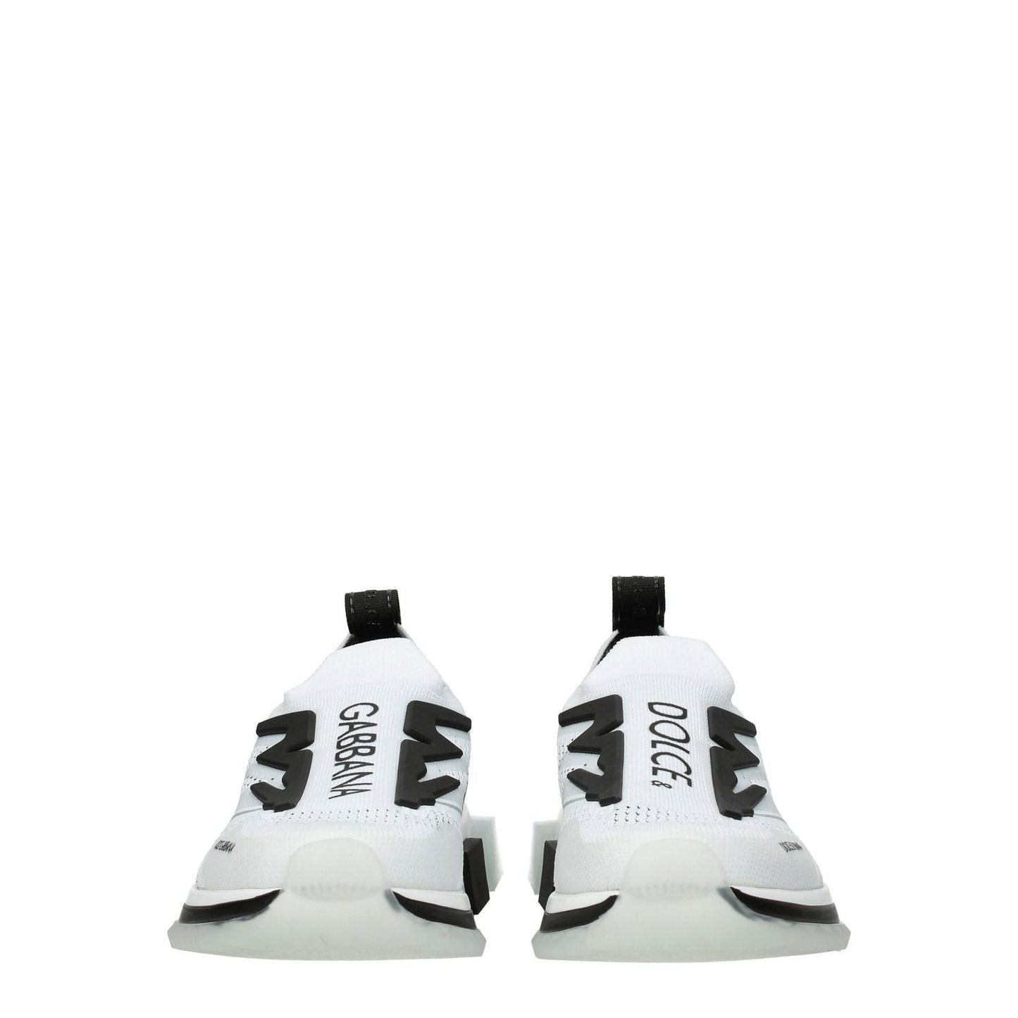 Dolce & Gabbana White Fabric Athletic Sneakers
