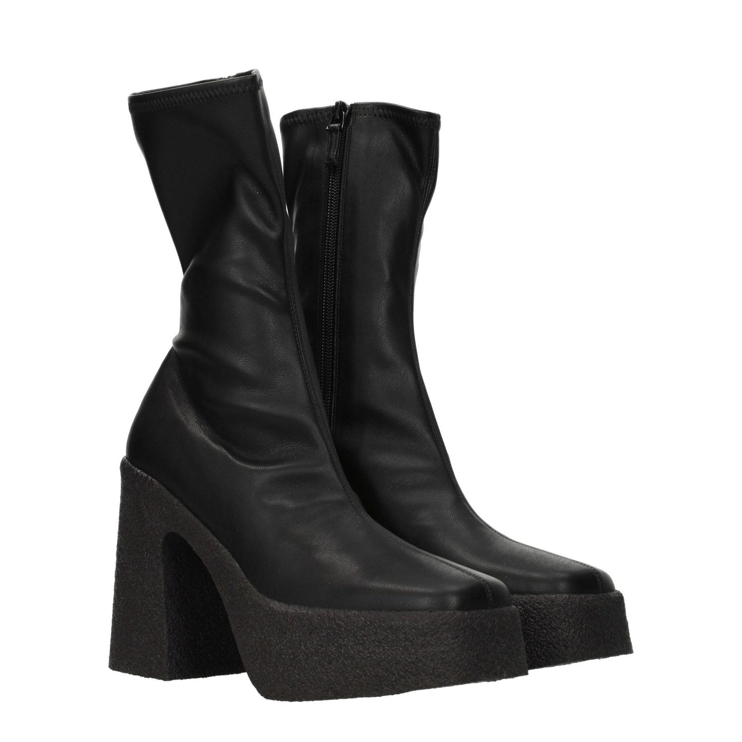 Stella McCartney Black Leather Ankle Boots