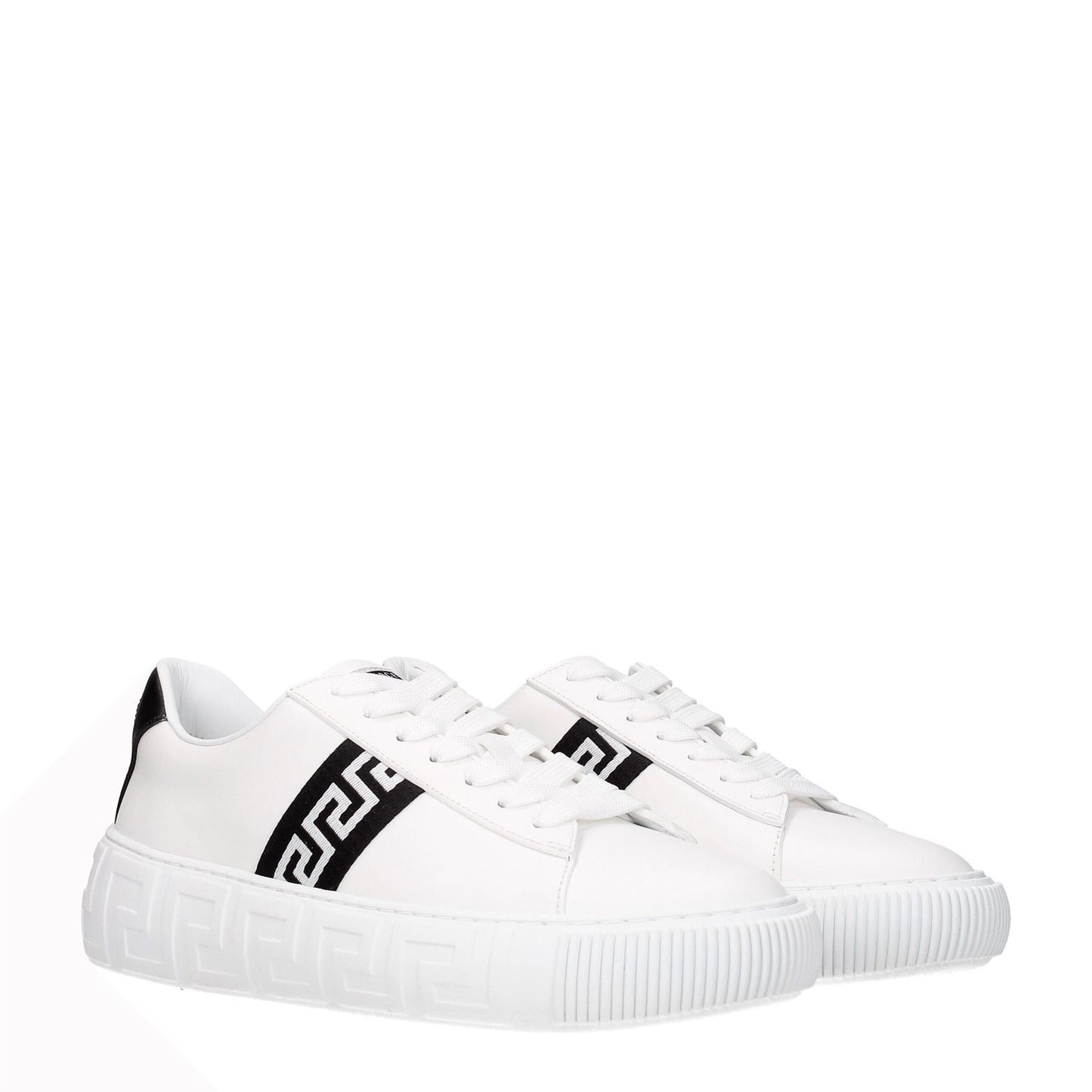 Versace White Leather Sneakers