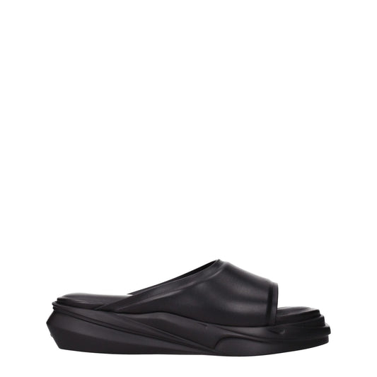 Alyx Black Leather Slippers Sandals AL-8547196928265-EU42/US9