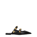 Valentino Garavani Black Leather Mules VA-8547207643401-EU35.5/US5.5