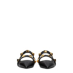 Valentino Garavani Black Leather Mules VA-8547207643401-EU35.5/US5.5