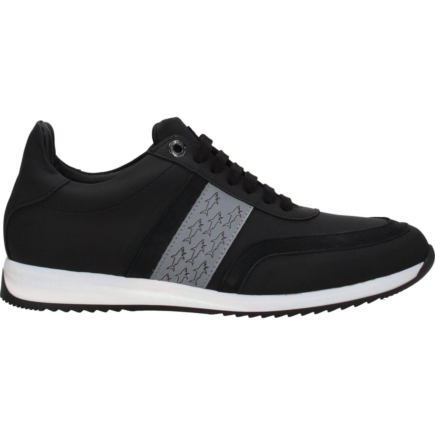 Paul & Shark Black Leather Athletic Sneakers PA-8547251716361-EU39/US6