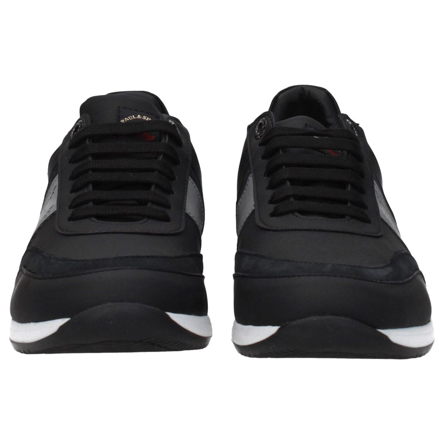 Paul & Shark Black Leather Athletic Sneakers PA-8547251716361-EU39/US6