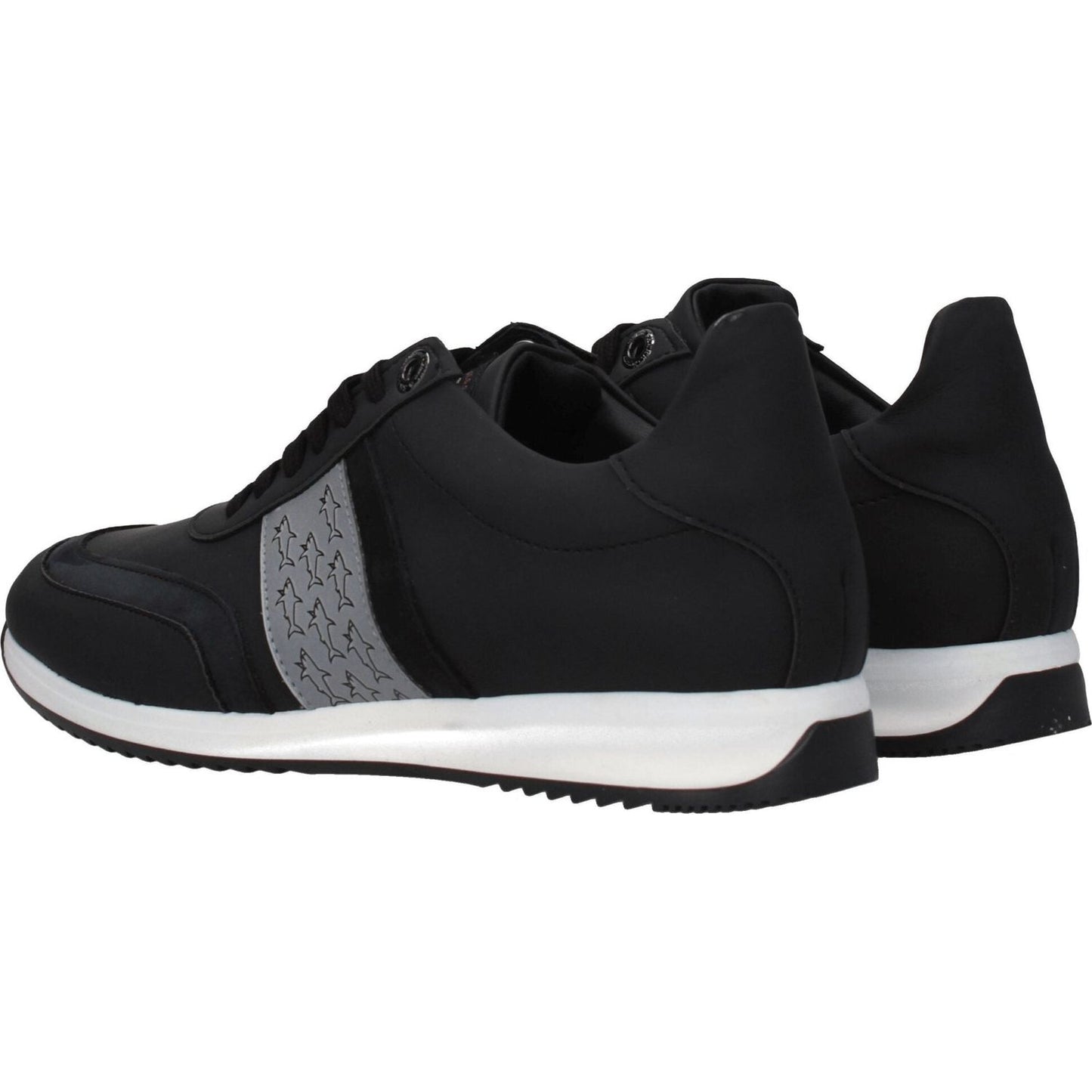 Paul & Shark Black Leather Athletic Sneakers PA-8547251716361-EU39/US6