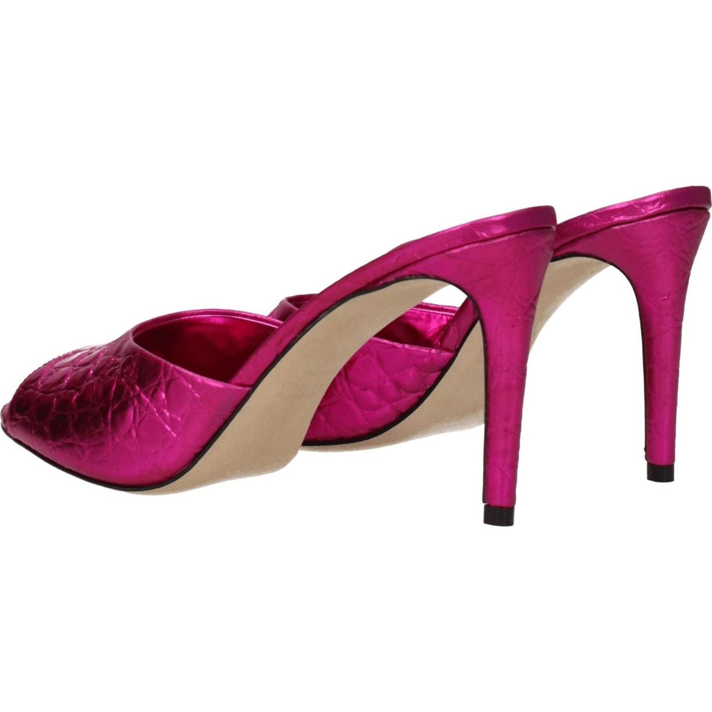 Paris Texas Pink Leather Stiletto Heels Sandals PA-8547254665481-EU37.5/US7.5