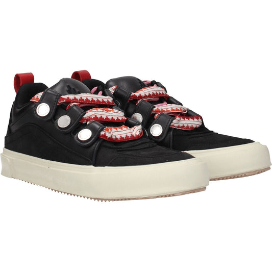 Marcelo Burlon Black Leather Low Tops MA-8547258958089-EU41/US8