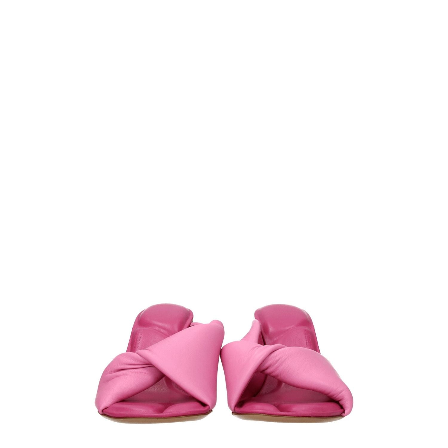 Jacquemus Pink Leather Stiletto Heel Sandals