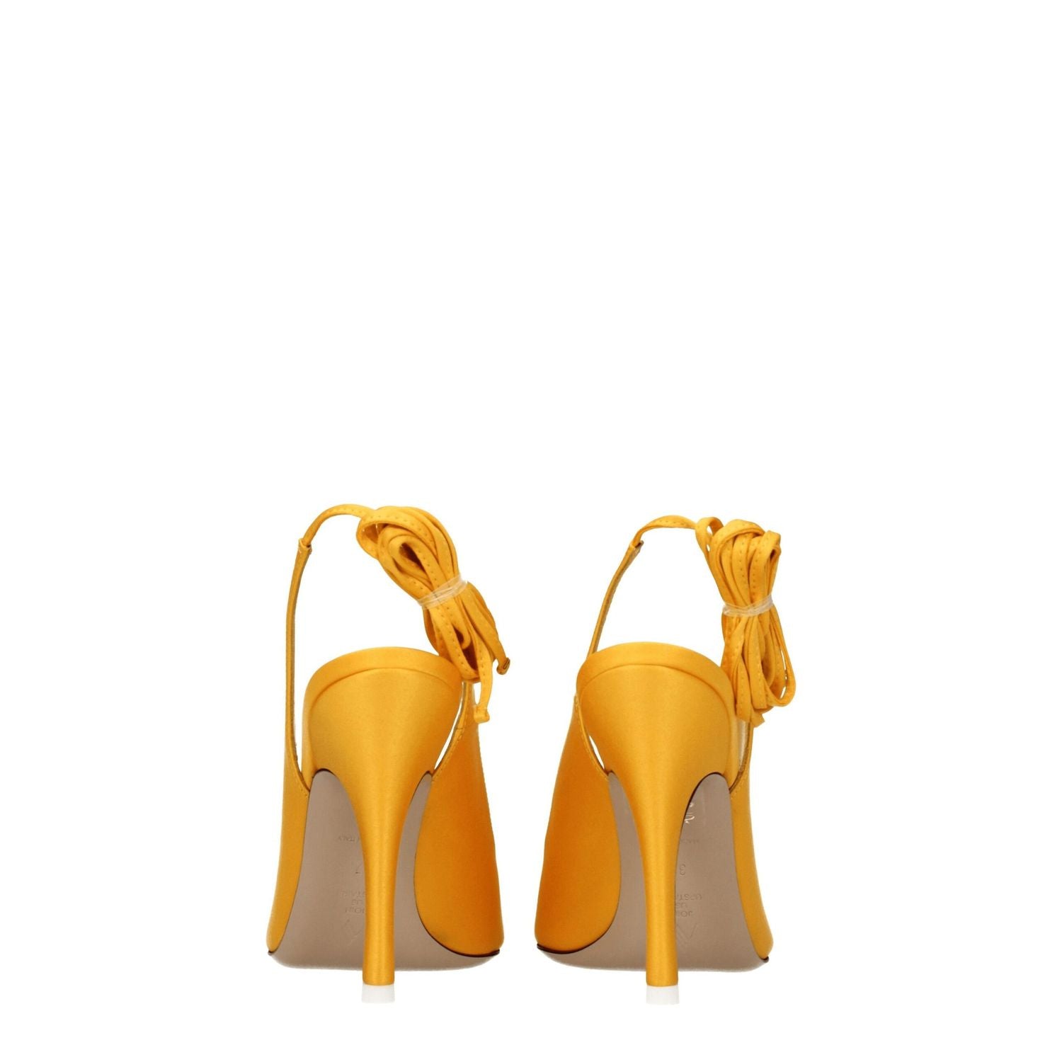 The Attico Orange Satin High Heel Pumps