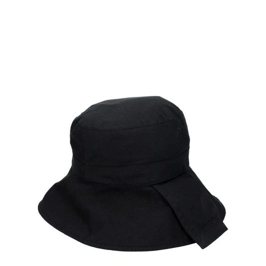 Jacquemus Black Cotton Bucket Hat with vintage effect, casual style and made of 75% cotton. MPN 235AC4485047380, code F76830.