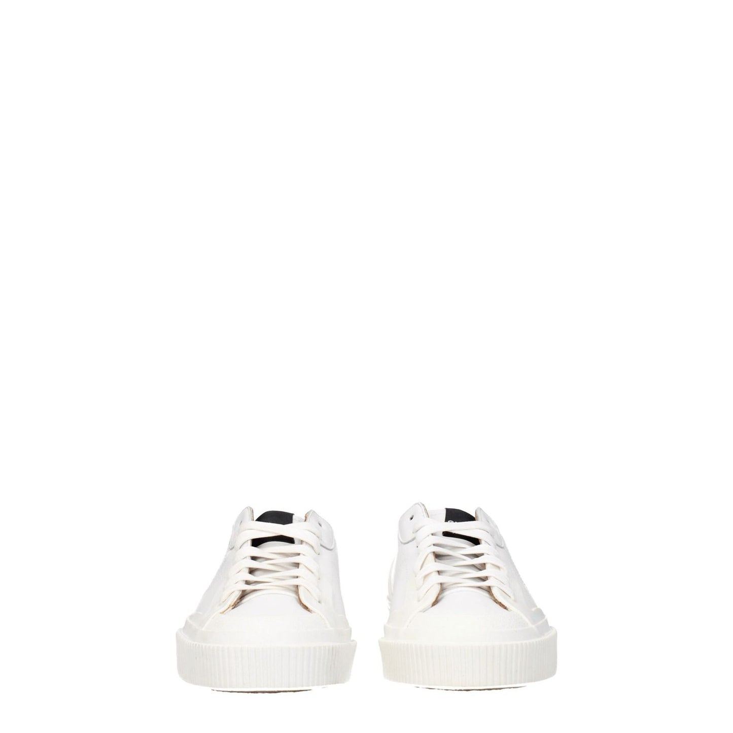Givenchy White Leather Low Top Sneakers with front logo, lace-up closure, and rubber sole, featuring sporty glam design and round toe.