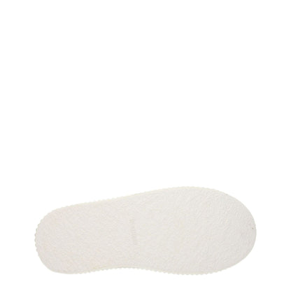 Sole view of Jil Sander White Fabric Platform Sneakers with rubber wedge sole.