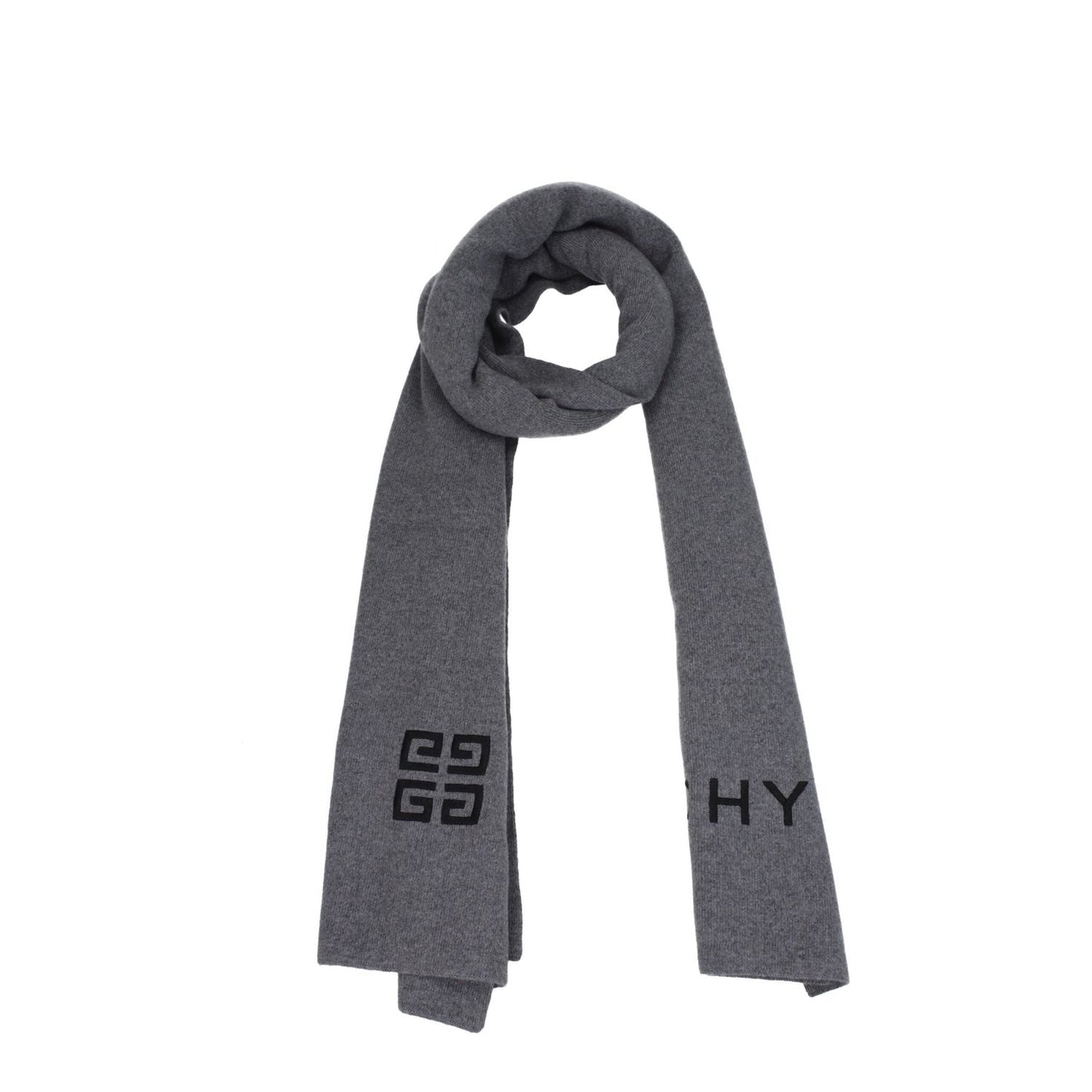 Givenchy Gray Wool Scarves GI8547368206601BT