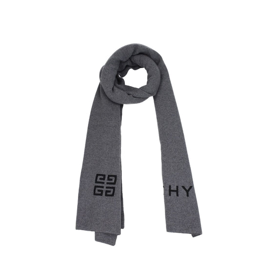 Givenchy Gray Wool Scarves GI8547368206601BT