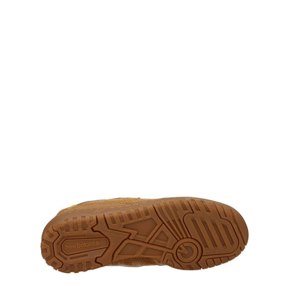 Sole view of New Balance Brown Leather Sneakers with rubber outsole and New Balance logo, MPN UBB550WEA, style code F77832.