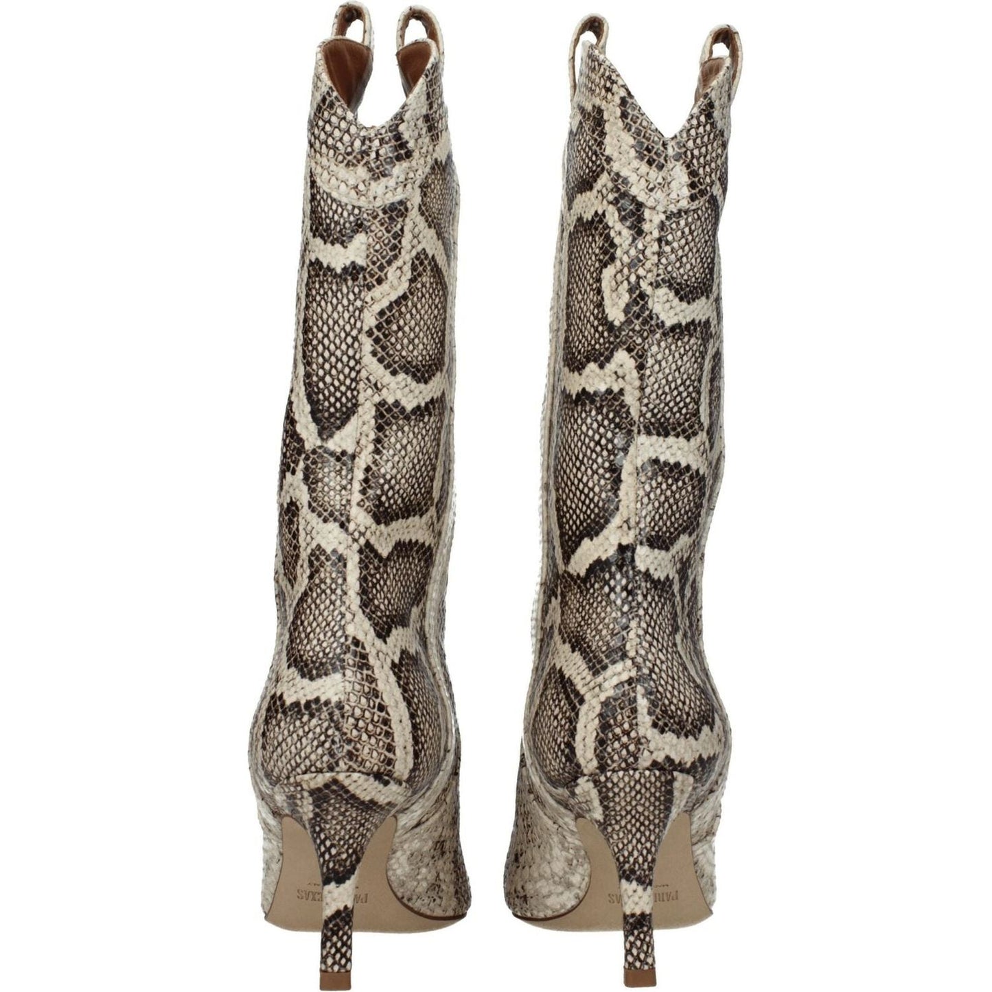 Paris Texas Beige Leather Ankle Boots PA-8547451142409-EU36/US6