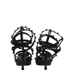 Valentino Garavani Black Leather Stiletto Heels Sandals