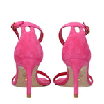 Stuart Weitzman Pink Leather Stiletto Heels Sandals