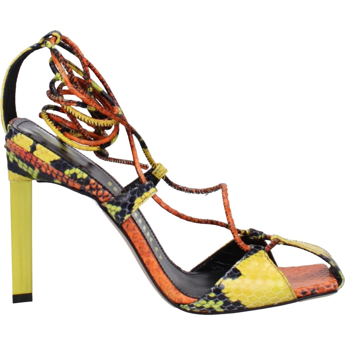 The Attico Orange Leather Stiletto Heels Sandals TH-8597894070537-EU37/US7