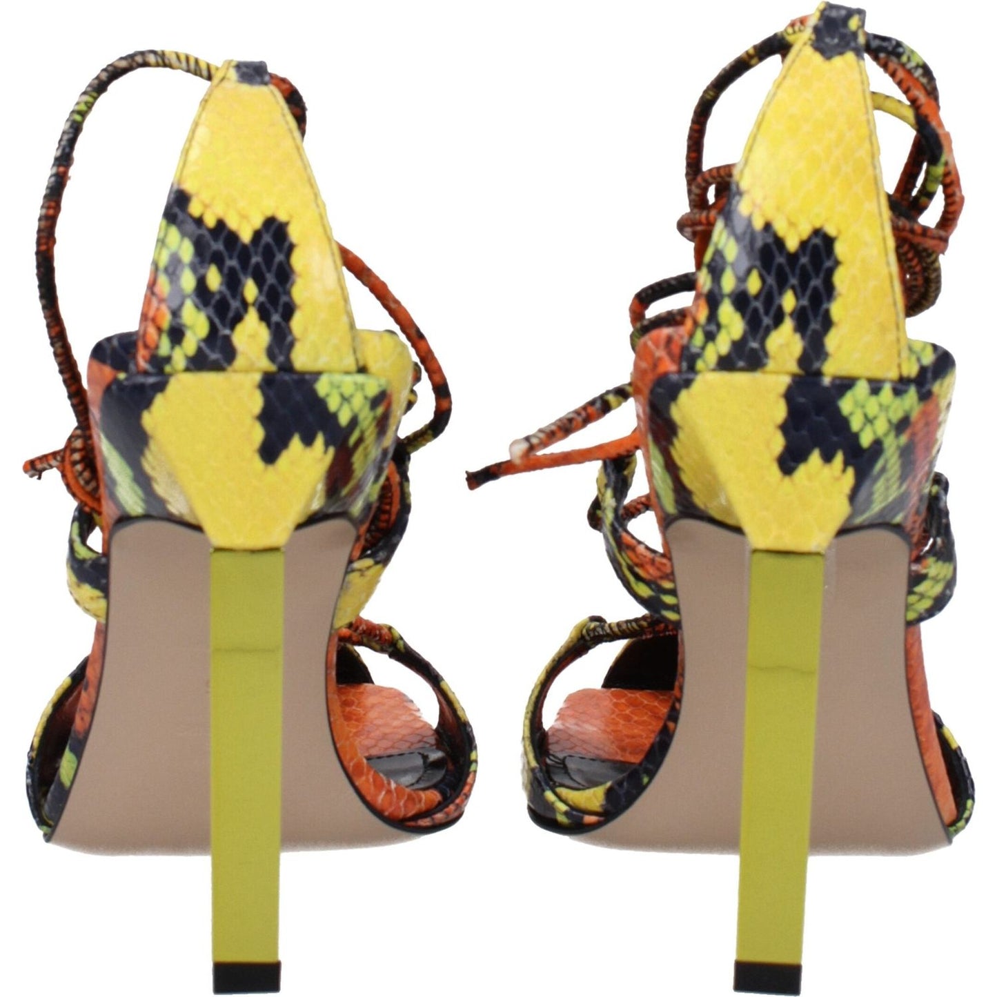 The Attico Orange Leather Stiletto Heels Sandals TH-8597894070537-EU37/US7