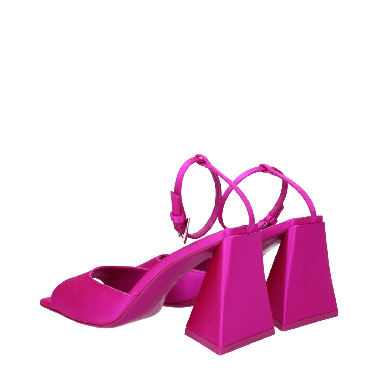 The Attico Pink Satin Stiletto Heels Sandals TH-8613445861641-EU36/US6