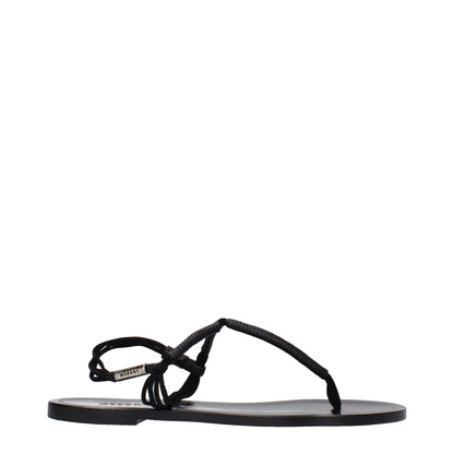 Isabel Marant Black Leather Flip-Flop Sandals featuring open toe, low flat heel, and side logo details. Casual style sandals, MPN SD0058FAA2B03S01BK.