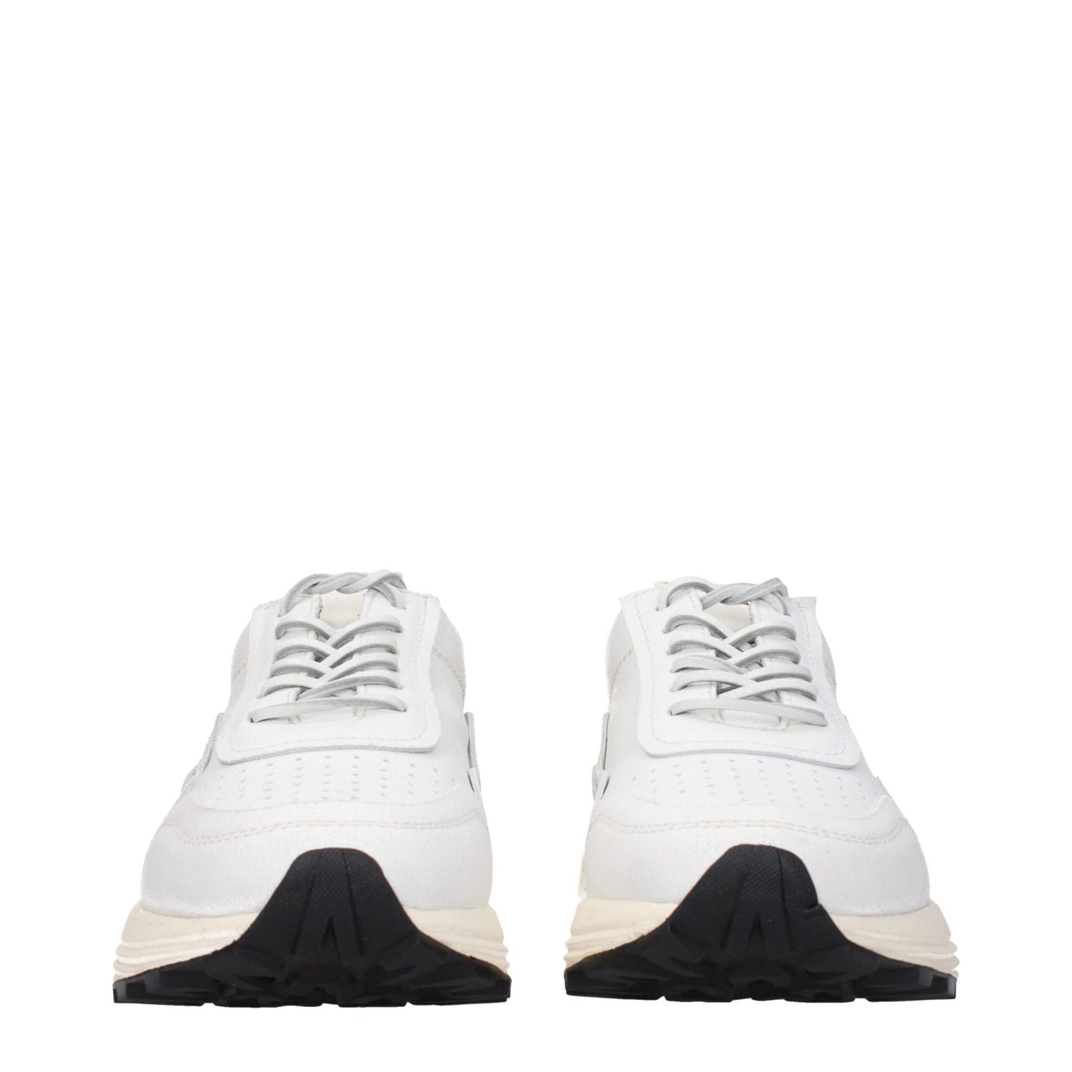 Buttero White Leather Chunky Sneakers