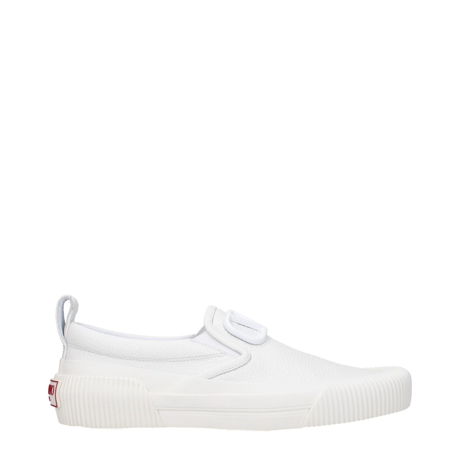 Valentino Garavani White Leather Slip-On Loafers