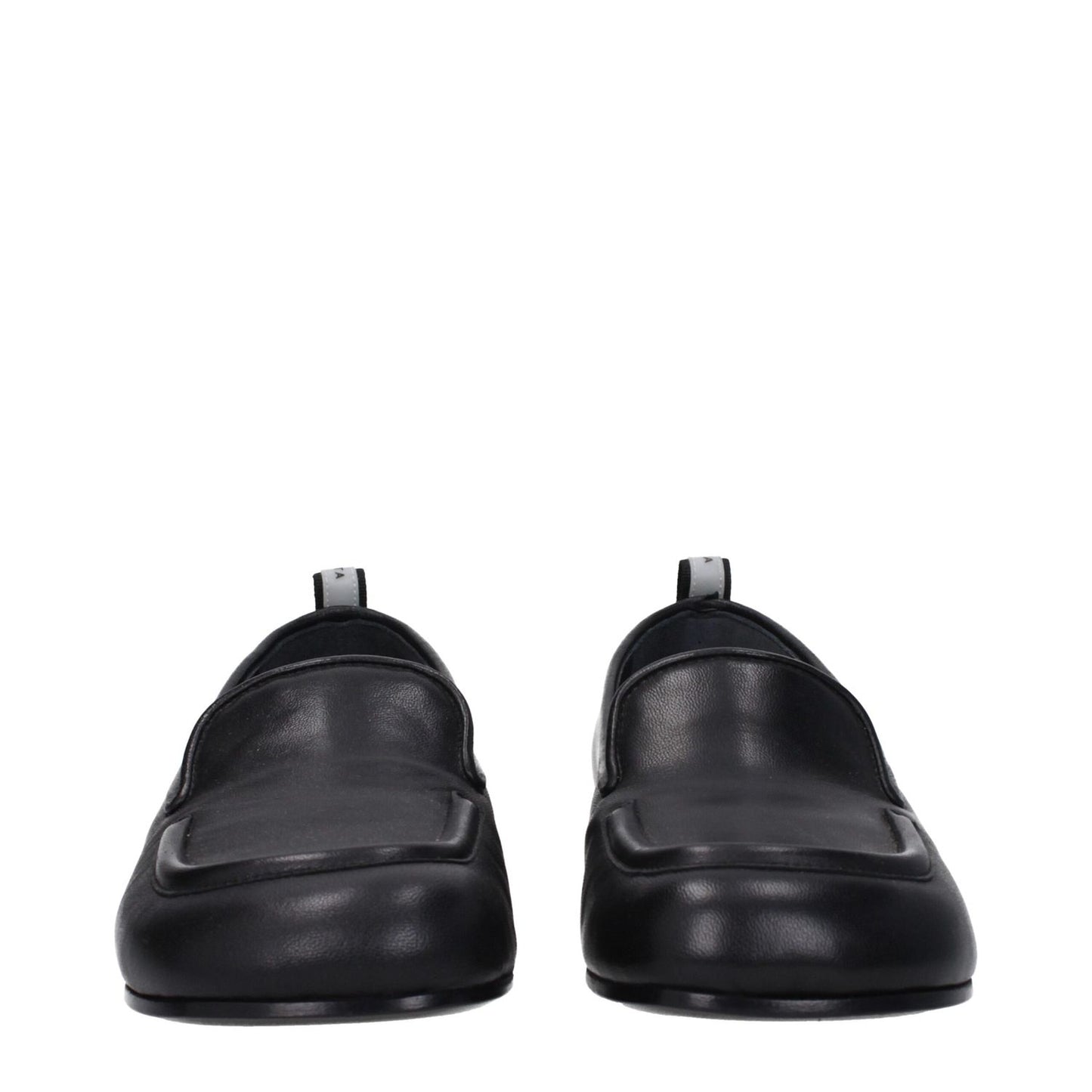 Premiata Black Leather Slip-On Loafers