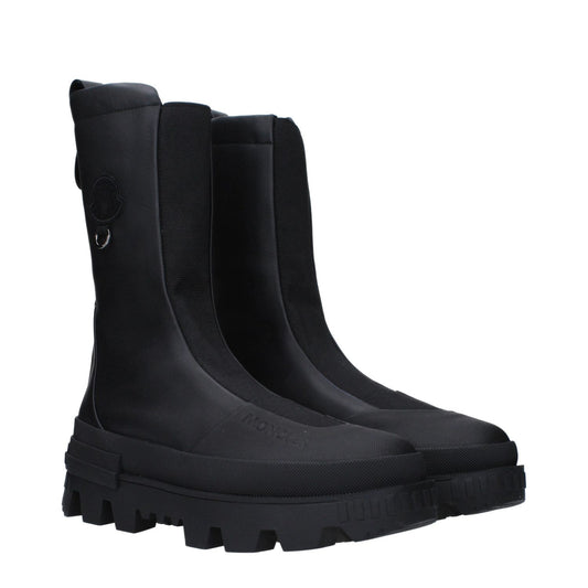 Moncler Black Leather Ankle Boots MO-9490928435465-EU39/US6