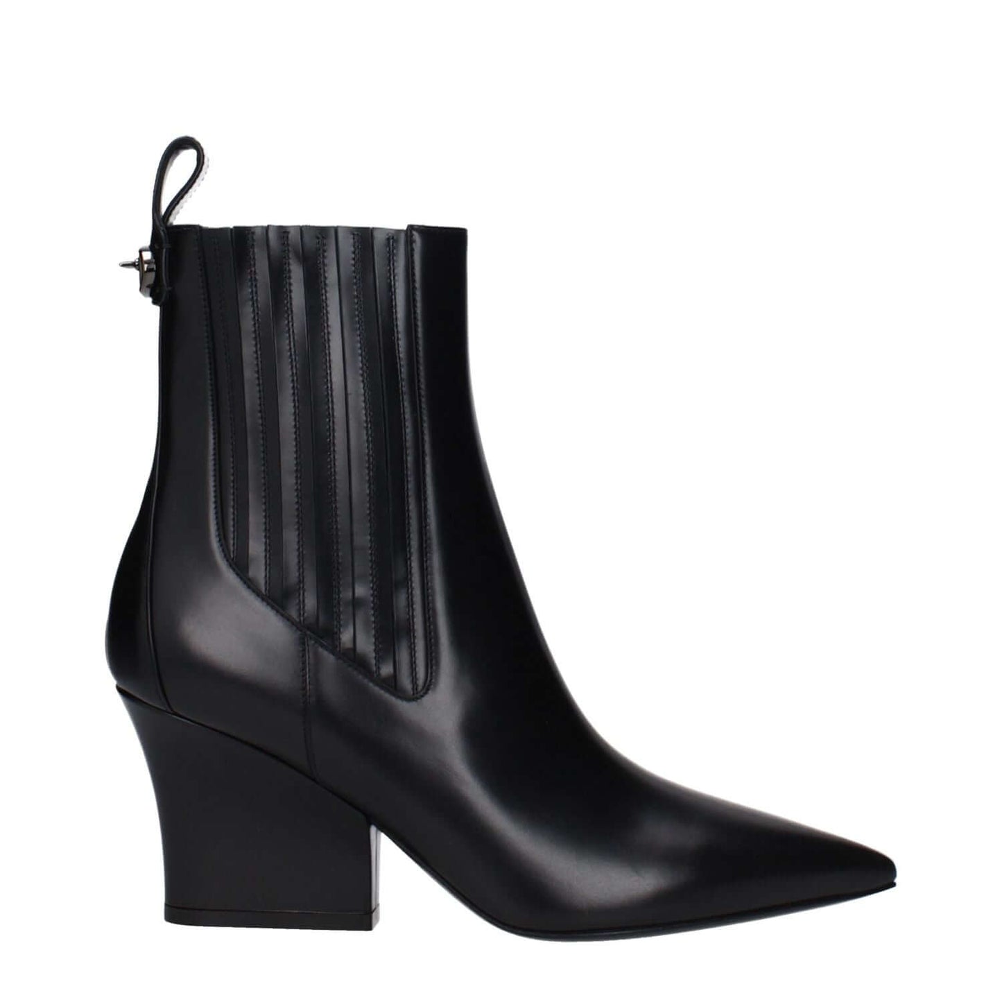 Valentino Garavani Black Leather Ankle Boots