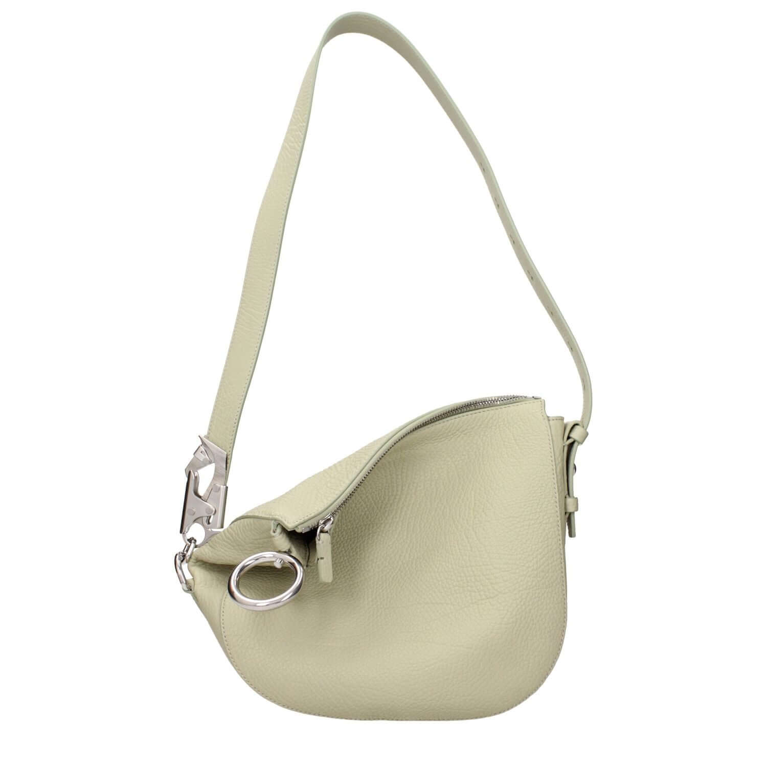 Burberry Green Leather Shoulder Bag