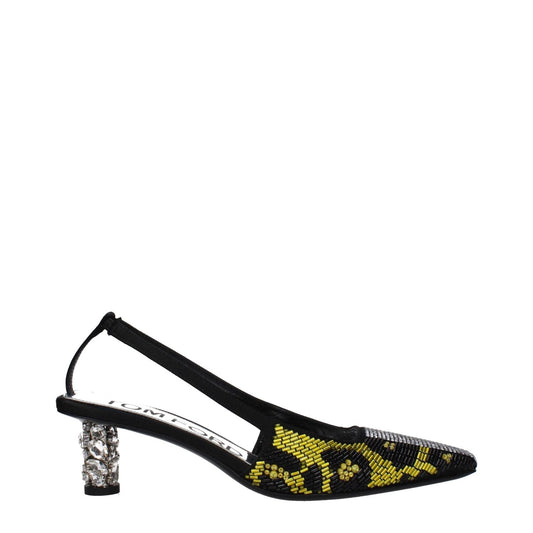 Tom Ford Yellow Satin Stiletto Heels Sandals TO-15068813000969-EU39/US9
