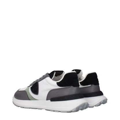 Philippe Model White Fabric Athletic Sneakers with front and back logo, vintage effect, MPN ATLUZ0PELLETB217, code F83286.
