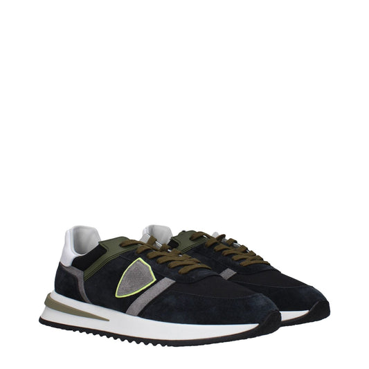 Philippe Model Blue Leather Athletic Sneakers PH-15090177278217-EU42/US9