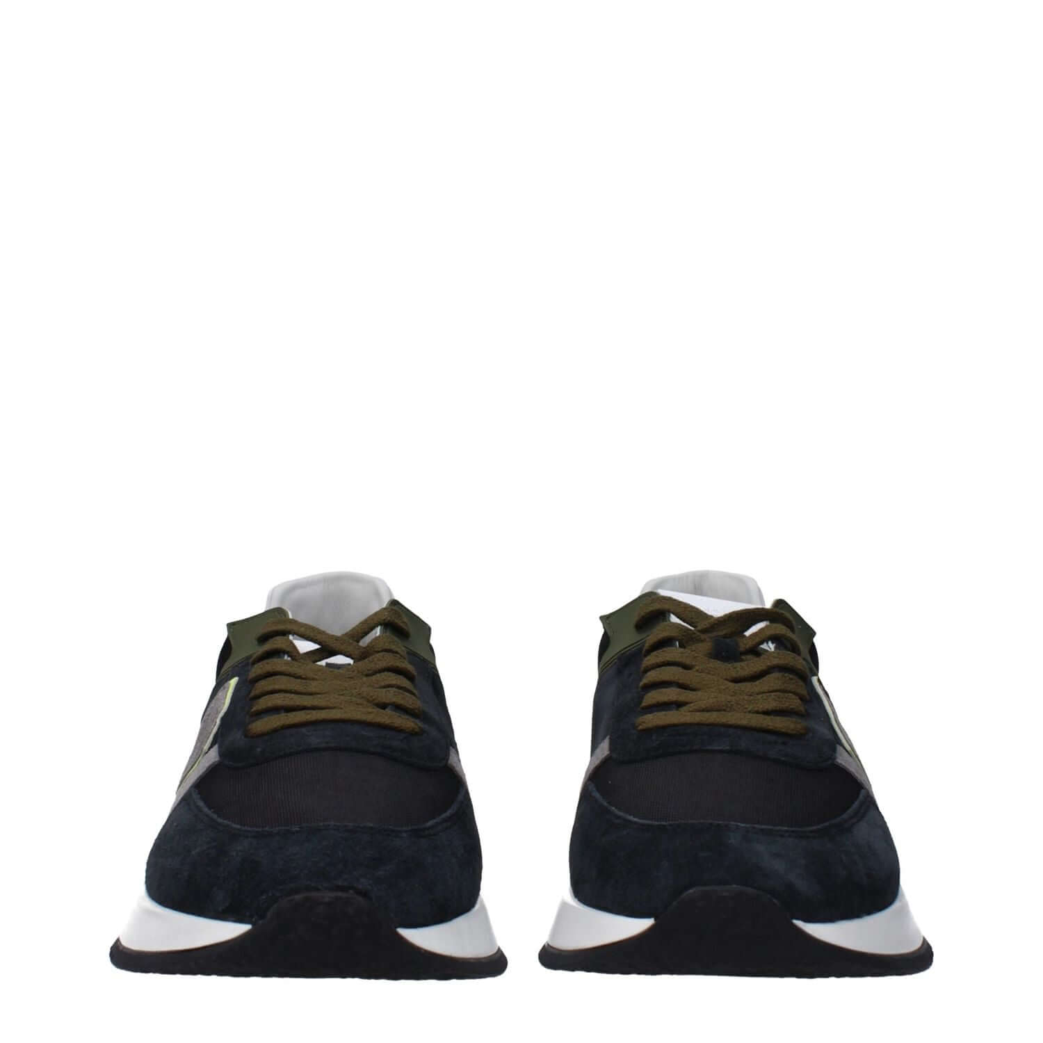 Philippe Model Blue Leather Athletic Sneakers