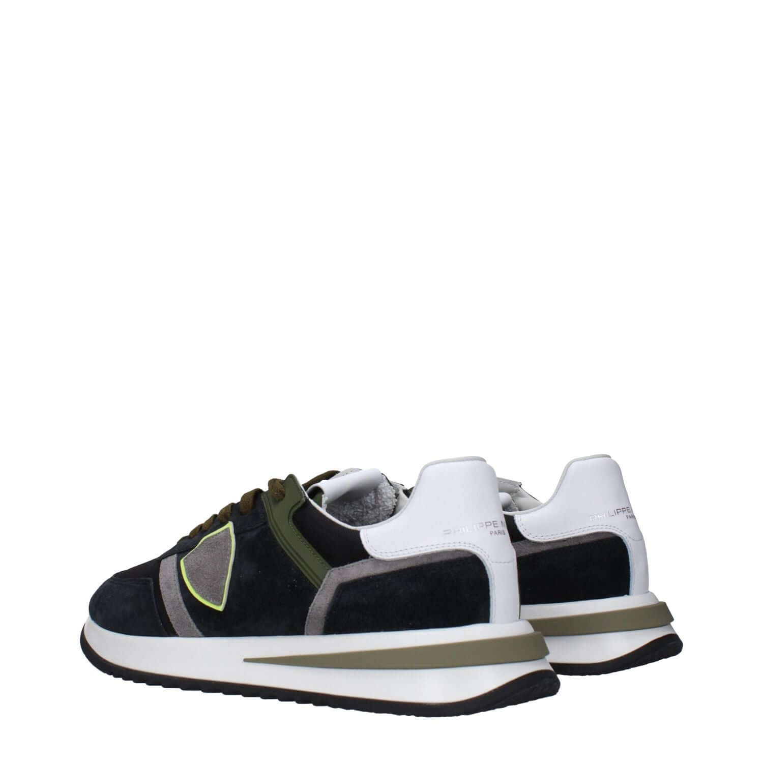 Philippe Model Blue Leather Athletic Sneakers