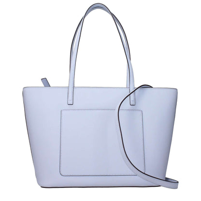 Tory Burch Light Blue Leather Shoulder Bag with adjustable and removable strap, front logo, MPN 159586401, product code F83365.