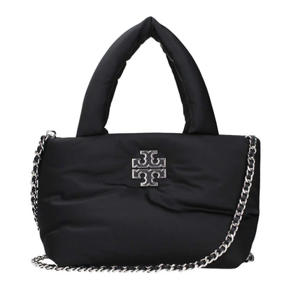Tory Burch Black Fabric Handbag with front logo, adjustable and removable shoulder straps, MPN 170317001 and code F83547.