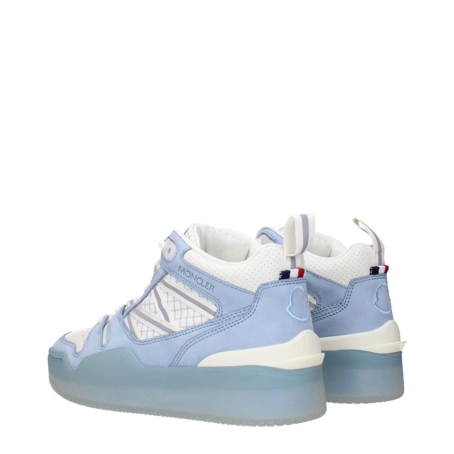 Moncler White Leather High Top Sneakers