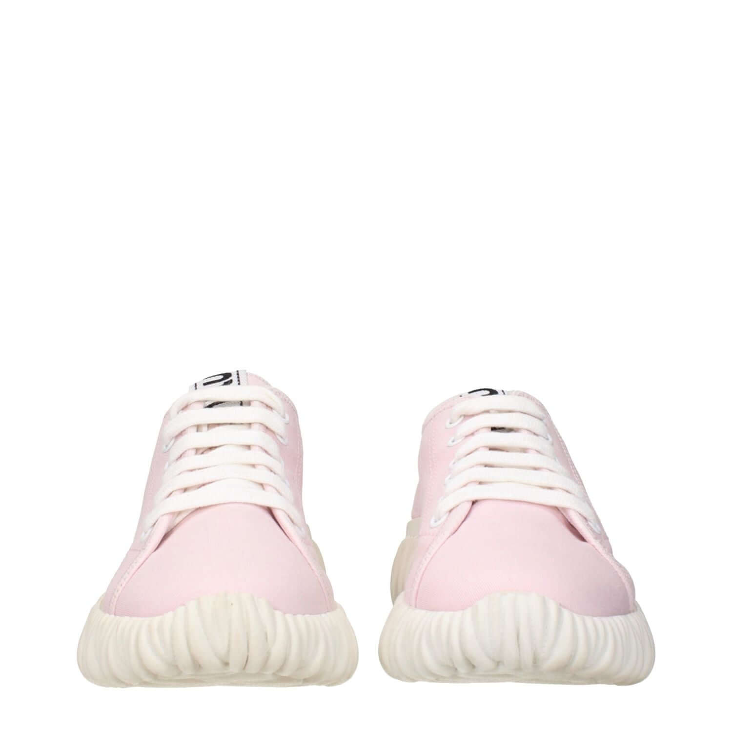 Miu Miu Pink Fabric Low Top Sneakers