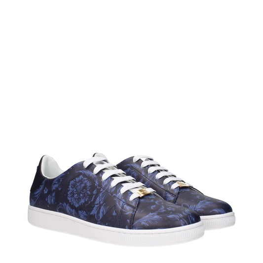 Versace Blue Leather Low Tops VE-15201419919625-EU40/US7
