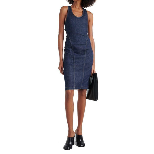 Alaïa Sculpt Denim Dress AL-8782940963028-40